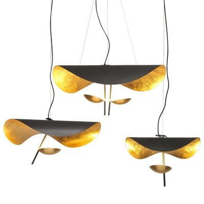 Chine Nordic Iron Gold Black Hat Pendant Light for Restaurant Shop Living Room Decoration à vendre