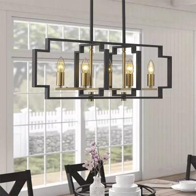 Κίνα Modern Industrial Style Kitchen Island Pendant Lighting with 5 Black and Gold Lights προς πώληση