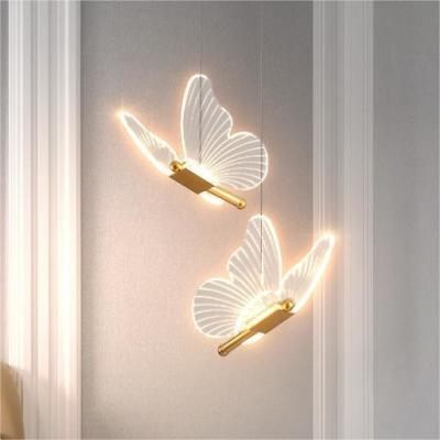 China 90 Modern Gold Iron Acrylic LED Pendant Light for Living Room Backdrop Product Dimension 1 Te koop