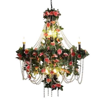 China 135° Beam Angle Large Colorful Flower Pendant Light for Decorative Plants Chandelier for sale