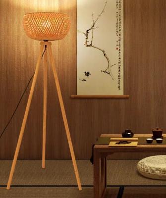 China Living Room and Bedside Simple Decorative Floor Lamp with Other Luminous Flux in Retro Japanese Style for sale