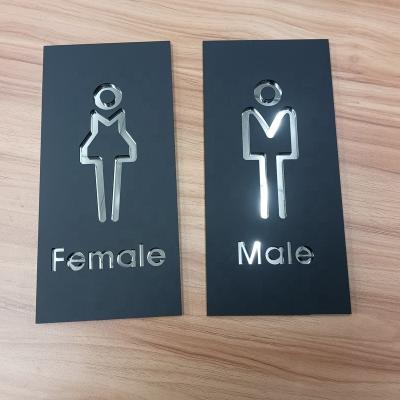 China Office Hotel Apartment House and Other Public Places Custom Acrylic Stainless Steel Bathroom Signage with 1 from Kexian for sale