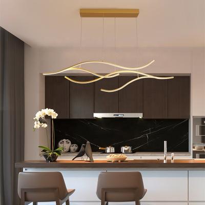 China LED Linear Pendant Light Fixture for Modern Hotel Kitchen Island Living Room Bar Counter Product Dimension 100*30*8cm for sale