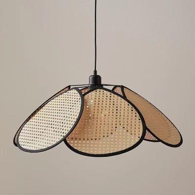 China Lámpara Eficiencia luminosa lm/w 15 Rattan Pendant Light para el restaurante de arte simple Salón de estar EJ167 en venta