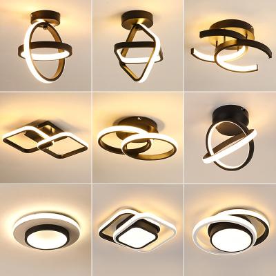 China EUROPEAN Style Best Seller Morden Stair Home Decoration Corridor Aisle Hallway LED Small Ceiling Iron Lamp with Metal Base à venda