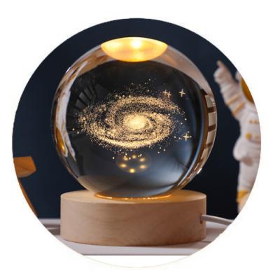 Chine 3D Galactic Solar System Ambient Unique Crystal Ball Light Base Led Night with SMD Led Chip and 70 Color Rendering Index Ra à vendre