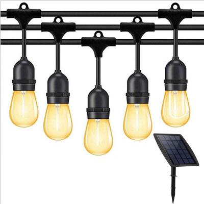 Cina Christmas Light for Patio Holiday Garland Garden Outdoor Solar Led String Lights Waterproof Connectable Edison Bulb Globe in vendita