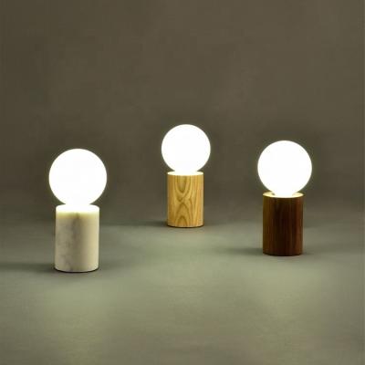 Κίνα Round Marble Base Modern Table Lamp CE Certificate DIA 7*H10CM Simple Cylinder Design for Bedroom προς πώληση