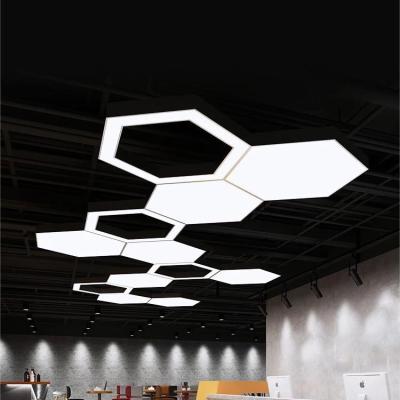 China Modern Design Style Hexagonal Honeycomb Chandeliers for Gym Stadium Cafe Dance Room Office Corridor Leisure Area and Gym for sale