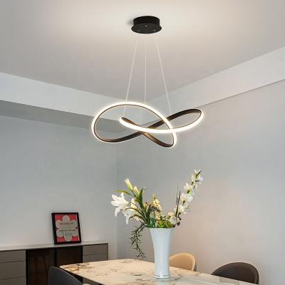 China Modern Study Room Living Kitchen LED Ceiling Pendant Light in Black White Gold Color with 6000K Color Temperature for sale