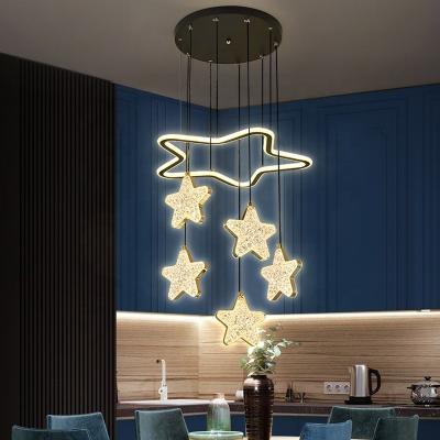 China Acrylic Lights Postmodern Luxury LED Chandelier for Home Indoor Lighting 4545 CM Product Dimension Modern Hanging Light zu verkaufen