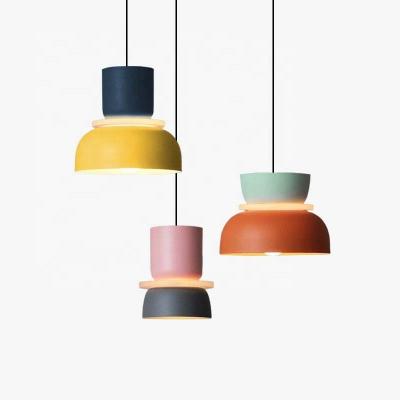 China Macaroon Scandinavian Design Chandelier with Nordic MACRI Acrylic Colorful Bowl Shade and SMD LED Chip in Soft Warm White zu verkaufen