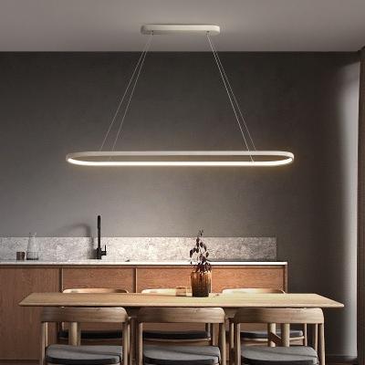 China Post-modern Atmosphere Chandelier Oval Runway LED Pendant Light for Cashier Reception Office Meeting Room Studio Bar Restaurant for sale