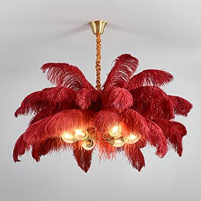 China 30000 Hours Lifespan Ostrich Ceiling Shade Hanging Chandelier for Romantic Art Lovers and Modern Design for sale