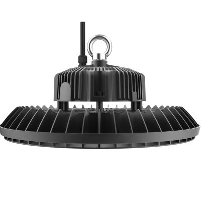 China Working Temperature -40 50 UFO Warehouse Ceiling Lights 50w 100w 150w 200w LED High Bay Light with Symmetric Circular Spot for sale