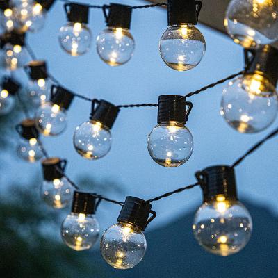 China JAIYI Style G40 LED 25 Bulbs Foot Globe Patio Vintage Bulbs G LED String Light Decorative Garland Wedding Lights for Outdoor for sale