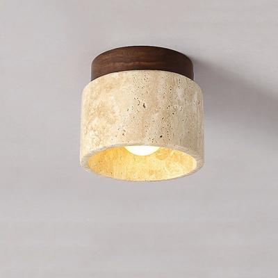 China Travertine Stone Ceiling Lights for Home Living Room Restaurant Hotel Corridor Surface Wabi Sabi Downlights Zhongshan LED for sale