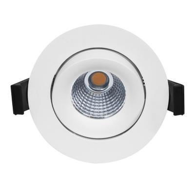 China Installation 83MM Cut Out Reccessed Ceiling Spotlight 8W IP44 Gimbal Adjust Dimmable Led Adjustable Downlight Ra≥90 for sale