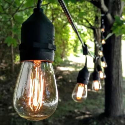 China Outdoor Led Decorative Retro Series Light Chain Bulbs with Soft Warm White Color Temperature 2700K and Customized Length for sale