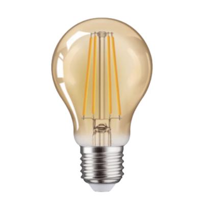 China A60 E27 7w 820lm 2700k Save Energy Edison Glass Filament Led Bulb Light for Home Shop IP20 Flicker Free for sale