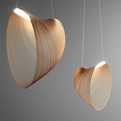 China Modern Wooden Japanese Cafe LED Pendant Lights for Restaurant Chandelier Decoration Lighting for sale