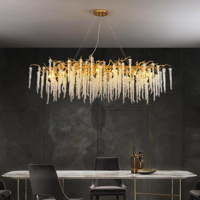 China 3000K Soft Warm White Crystal Tree Chandelier for Luxury Classic Style Restaurant Bar Bedroom in Indoor Decoration Hotel for sale