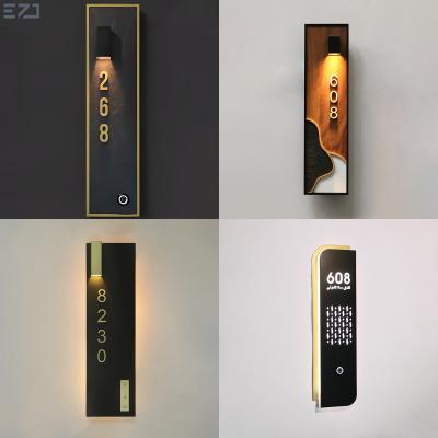 Cina EZD Customize Hotel House Room Number Plaques Name Door Plate Logo Sign for DND MUR Guest Service System in vendita