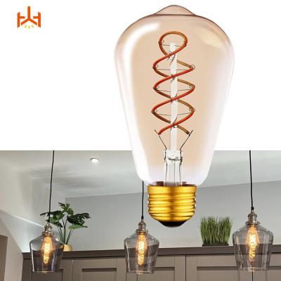 Κίνα Lifespan hours 25000 AC 220V/ 110V Modern Retro ST64 Edison Bulb Vintage Led Indoor Decorative Lights 2200K e27 Dimmable Bulbs προς πώληση