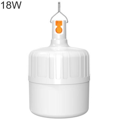 China 2pc 1200mah 18650 battery Included 2400mah ABS Waterproof 18W Led Emergency Bulb Light USB Charging Rechargeable for Camping Emergency for sale