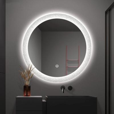 Κίνα End Technology Manufacturing MLY01 Round Large Mirror Bathroom Makeup With Led Light Lamp Luminous Efficiency lm/w 15 προς πώληση