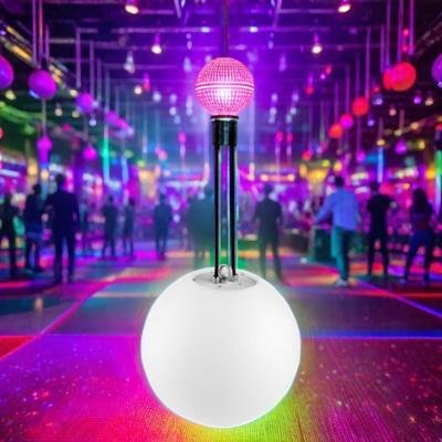 China Night Bar Decoration Plastic PC Outdoor RGB Kinetic Lighting Christmas Hanging Ball Stage Light IP65/68 LED Lift White Green Red DMX Controlled for sale