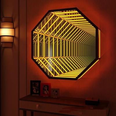 China Home Decoration 3D Rectangle Smart LED Decorative Mirror with IP20 Rating and Optimal Size for sale