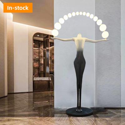 China 30000 Hours Lifespan Nordic Art Sculpture Humanoid Abstract Designer Led Hotel Living Room Bedroom Modern Floor Lamp for sale