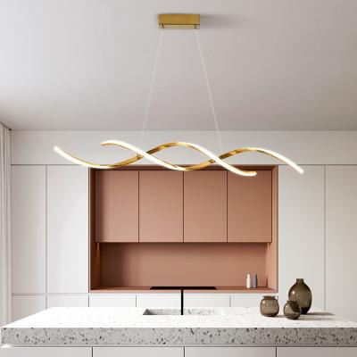 China High Color Rendering Index Ra 90 Nordic Post-Modern Lighting Electroplating Art Wave Pendant with Hardware and Acrylic zu verkaufen