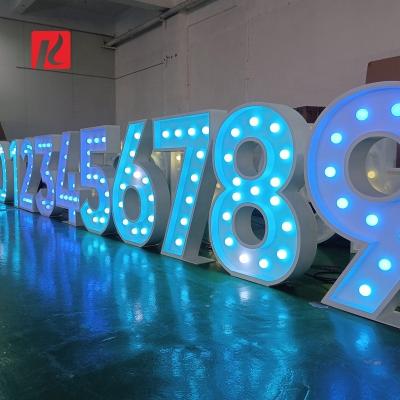 China 3ft 4 5 6 Kexian Customized SMD Free Standing Marquee Letter RGB Light Up Letters Numbers Single Color/Multi Color Decoration for sale