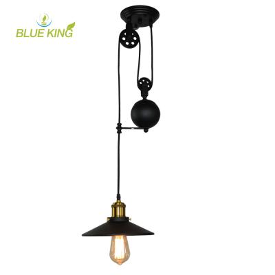 China 50 Ra Color Rendering Index Industrial Loft Single Pulley Pendant Lamps Lighting Fixture Hanging Metal for Coffee Shop zu verkaufen