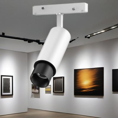 China DMX512 DALI Dimmable Museum Track Light with 5- and 50000 Hours Lifespan Zooming Adjustable for sale