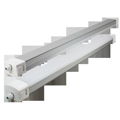 China Aluminum Garage Subway LED Tri-Proof Light IP65 40W 60W 1200MM 1500 Batten Lamps with 50000 Working Hours DALI Emergency zu verkaufen