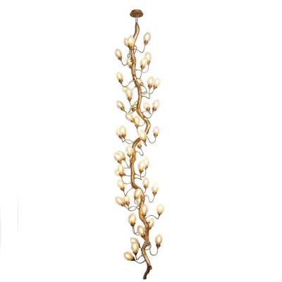 China Modern Brass Chandelier branches with crystals Gold Fruit Tree Ceiling Lamp à venda