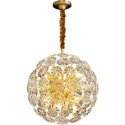 Cina Kitchen Residential Modern Nordic Sputnik V Chandelier 60lm/w Lamp and Golden Round Glass Ball for Children's Room in vendita