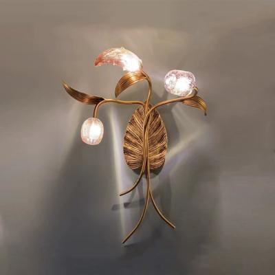 Cina Contemporary Copper Wall Sconce Bionic Branch Lamp for Bedroom and Living Room Decoration in vendita