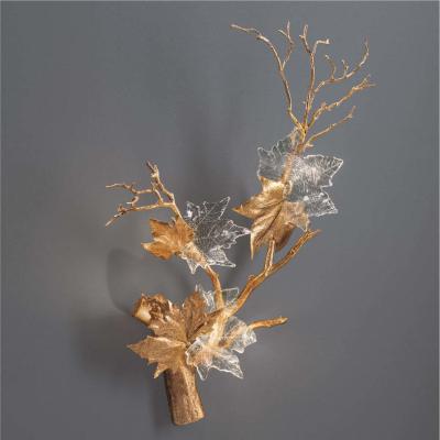 Cina Contemporary Homes Copper Branch Wall Sconce with Maple Leaf Branches Nature-Inspired in vendita