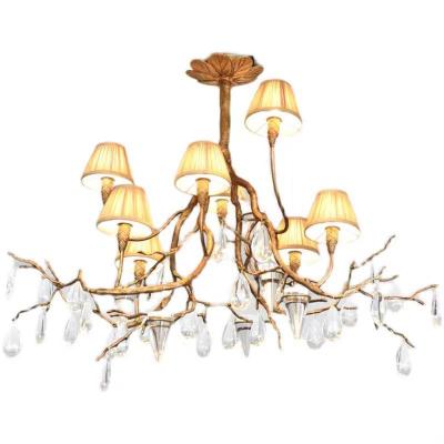 Κίνα Retro Branch Chandelier Tree Drips Crystal Lamp All Copper Ceiling Crystal Lamps Wholesale προς πώληση