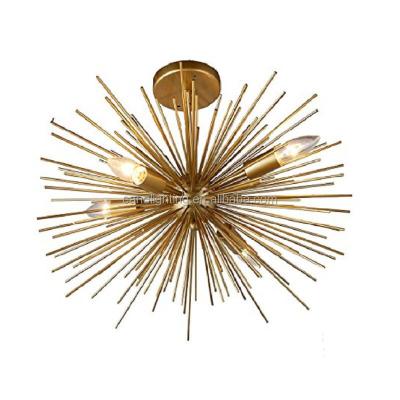 Κίνα White Modern Design Style American Golden Sputnik V Chandeliers Pendant Lamp for Foyer Kitchen Island Iron Lighting προς πώληση