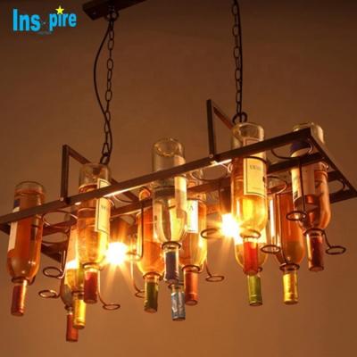 Κίνα 2- Retro Industrial Bottle Lamp Wine Cafe Bar Decorative Pendant Chandelier with SMD Led Chip and Sophisticated Style προς πώληση