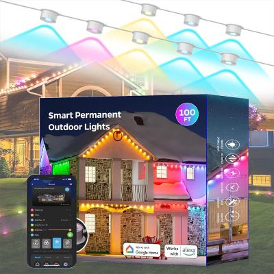 China Outdoor Festival Decoration Ucs1903 Pixel Led Light Rgb Strip Lights for Permanent Christmas Under Eaves and Facias en venta