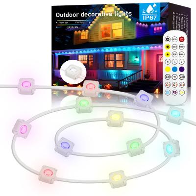 China Lighting and Circuitry Design Permanent Outdoor Decorative Under Eaves Lights Smart App RGB IP67 Light with Scene LED en venta