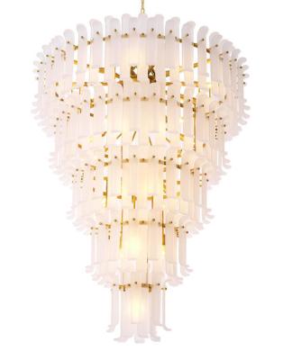 中国 Modern Design Large Crystal Chandelier Customized Frosted Glass Rodeo Zhongshan lighting 販売のため