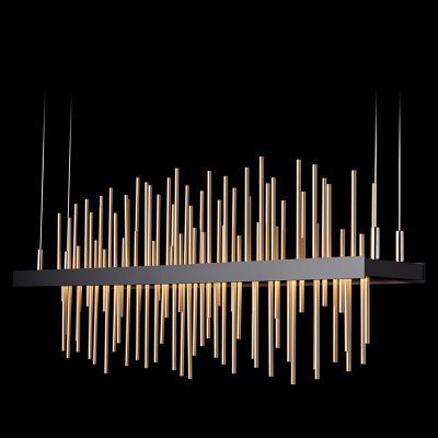 China Rectangular Dining Room LED Pendant Light Minimalism Metal Chandeliers for Home Decor and LED Lighting for sale