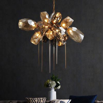 China 2- Modern Colored Blown Murano Glass Chandelier for Luxury Dinning Ceiling Lamp Contemporary Design for sale